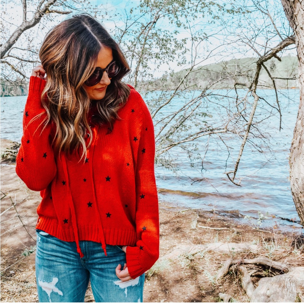 Wooden Ships by Paola Buendia Star Print Hoodie Sweater